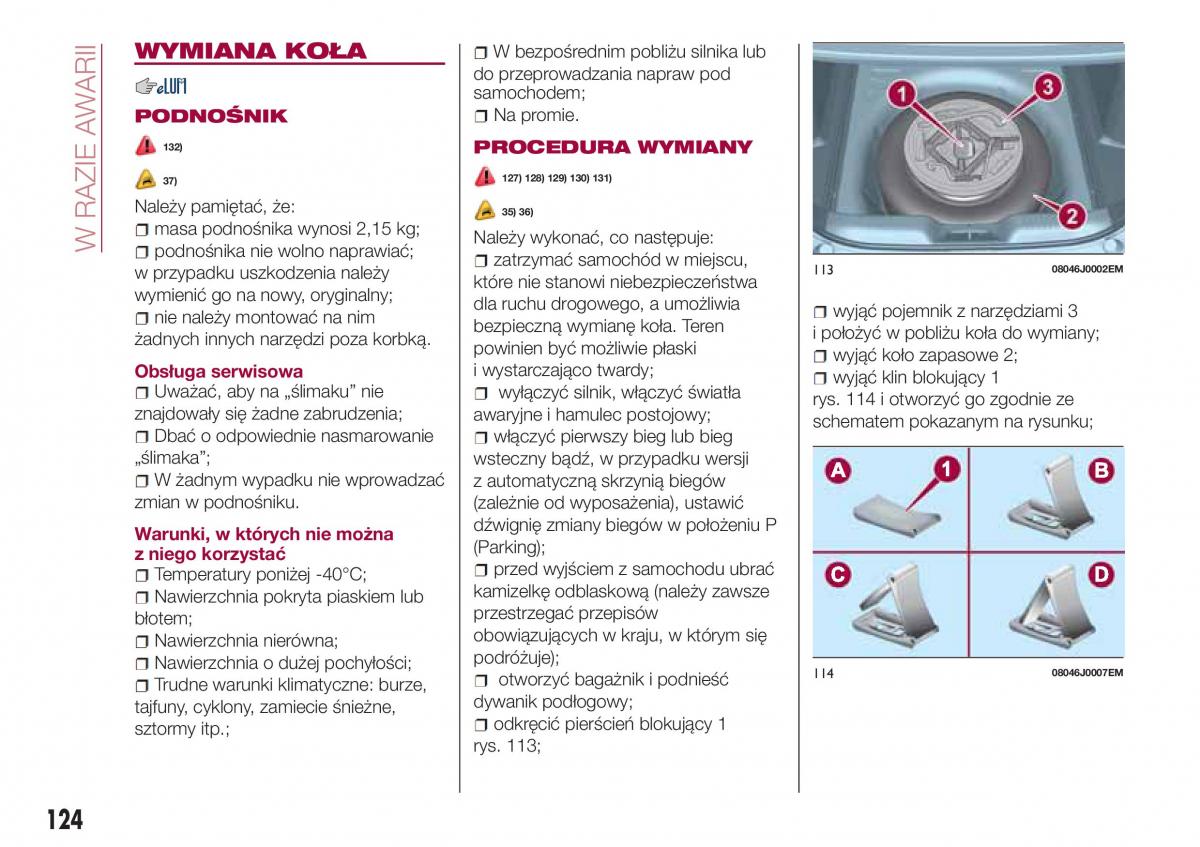 Fiat Tipo sedan instrukcja obslugi / page 126