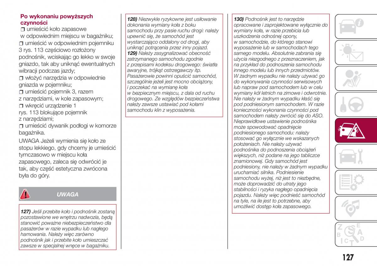 Fiat Tipo sedan instrukcja obslugi / page 129