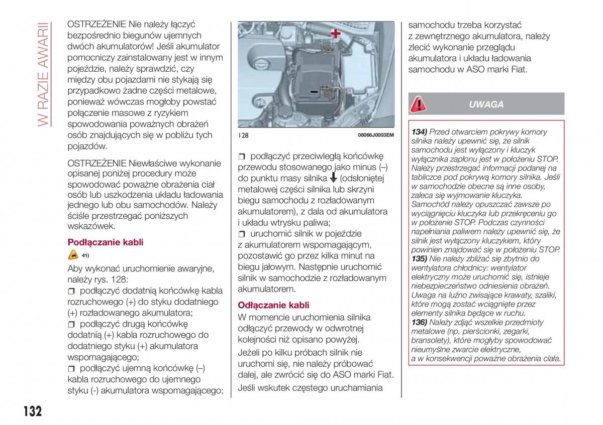 Fiat Tipo sedan instrukcja obslugi / page 134