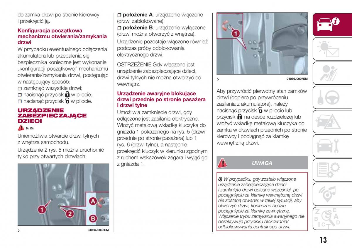 Fiat Tipo sedan instrukcja obslugi / page 15