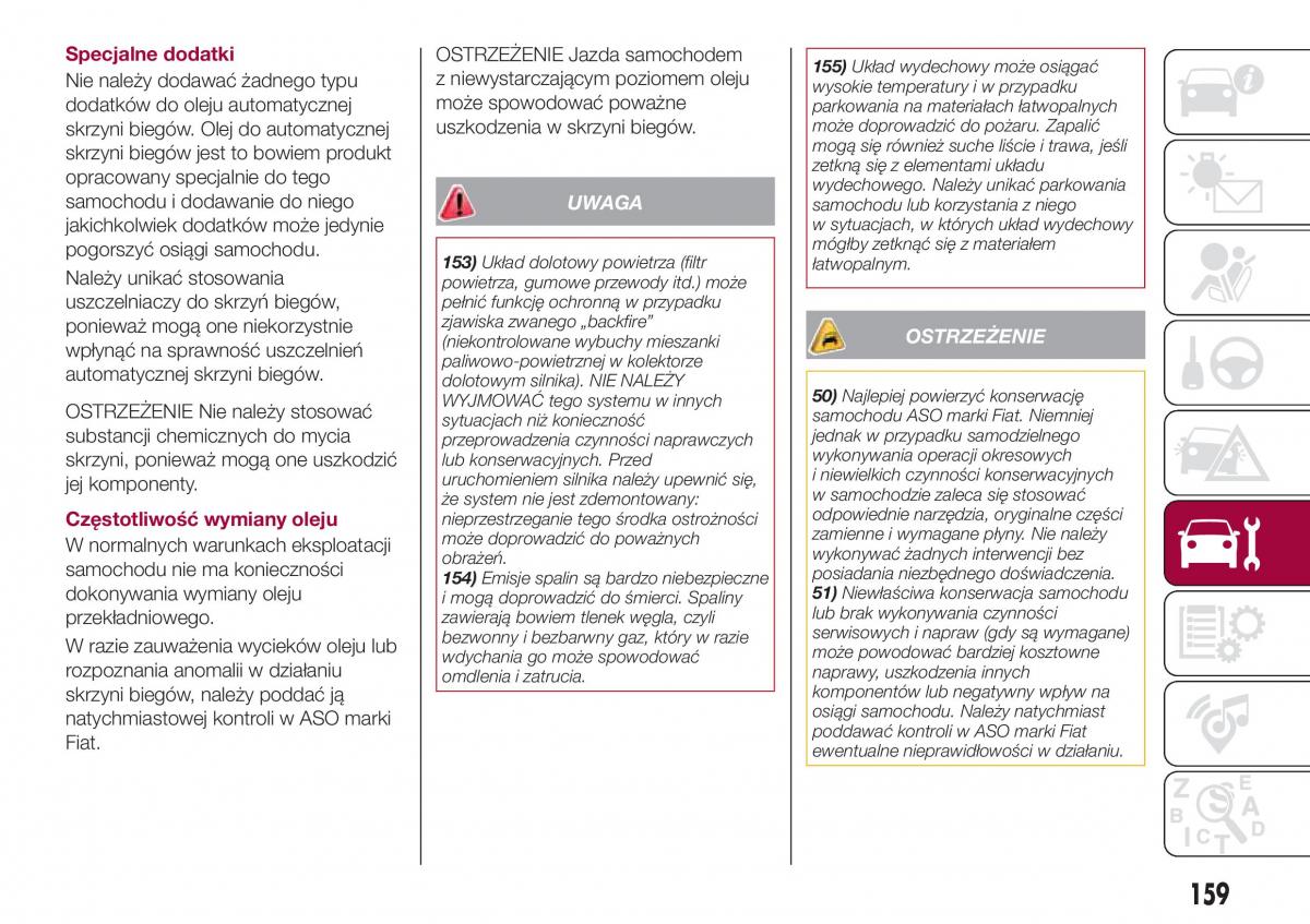 Fiat Tipo sedan instrukcja obslugi / page 161