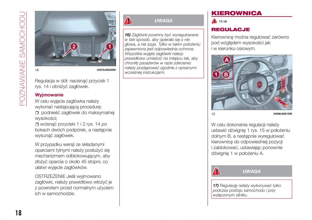 Fiat Tipo sedan instrukcja obslugi / page 20