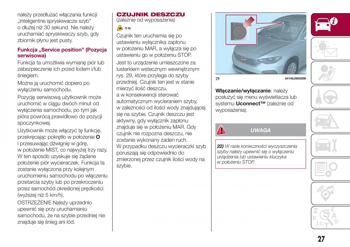 Fiat Tipo sedan instrukcja obslugi / page 29