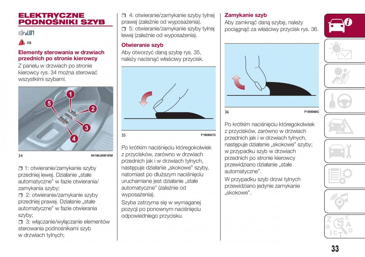 Fiat Tipo sedan instrukcja obslugi / page 35