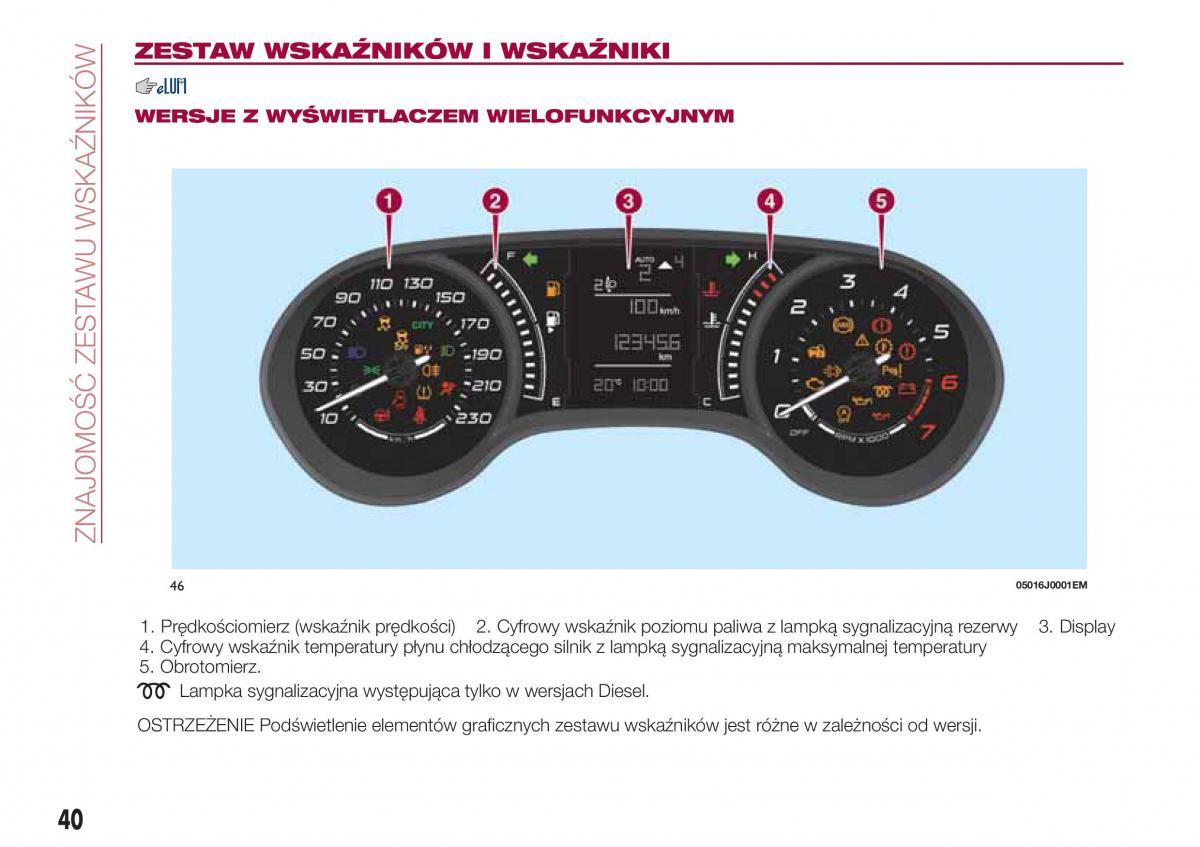 Fiat Tipo sedan instrukcja obslugi / page 42