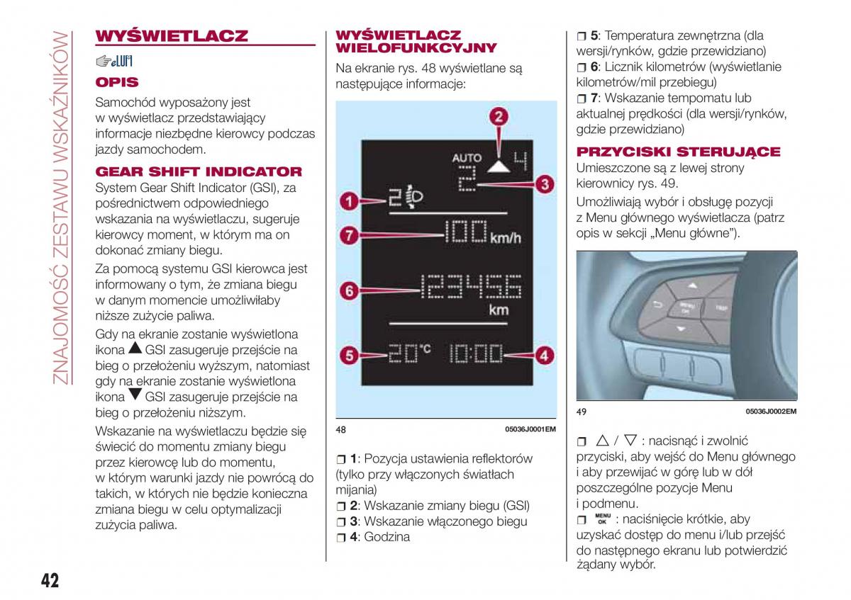 Fiat Tipo sedan instrukcja obslugi / page 44