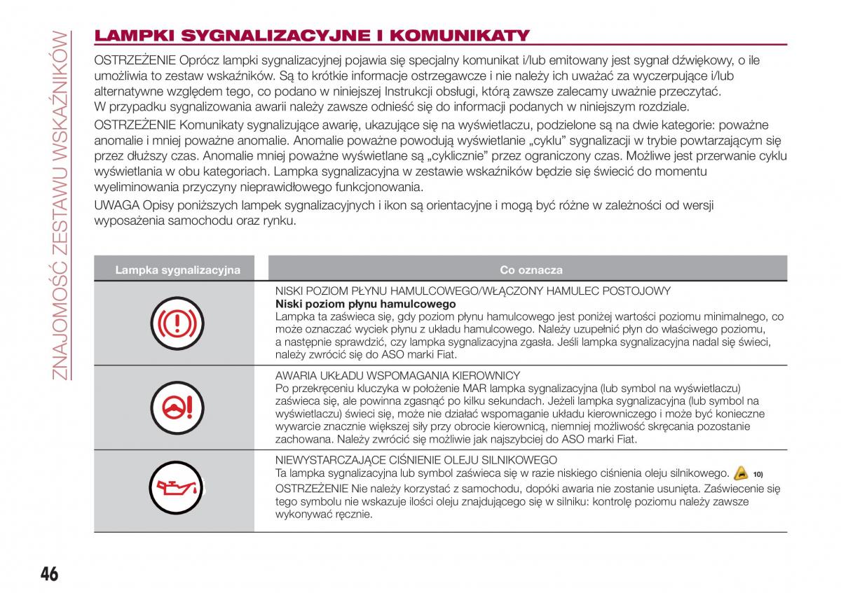 Fiat Tipo sedan instrukcja obslugi / page 48