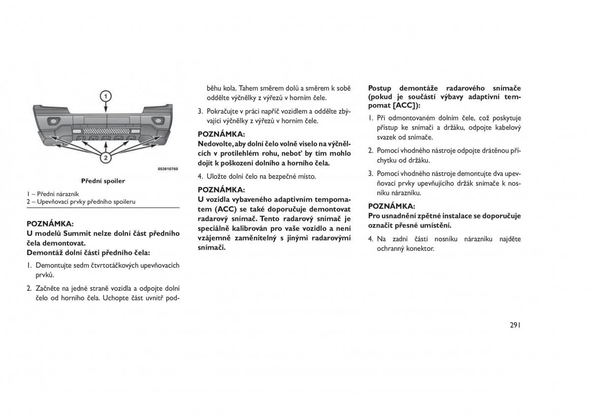 Jeep Grand Cherokee WK2 WH2 navod k obsludze / page 295