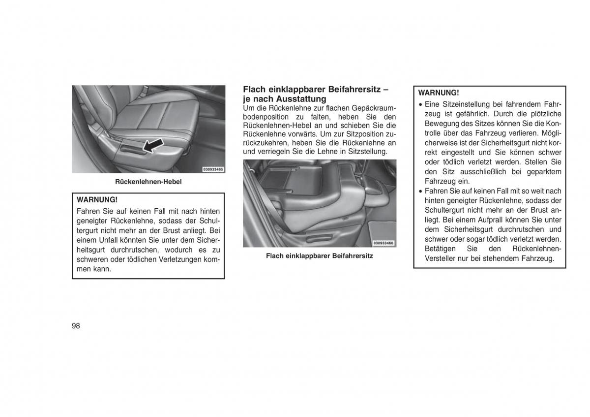 Jeep Grand Cherokee WK2 WH2 Handbuch / page 102