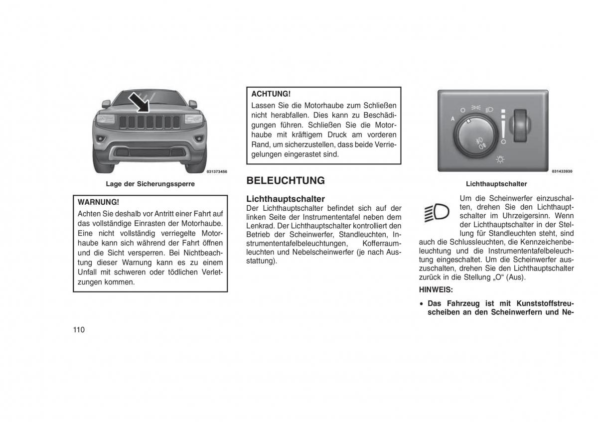 Jeep Grand Cherokee WK2 WH2 Handbuch / page 114