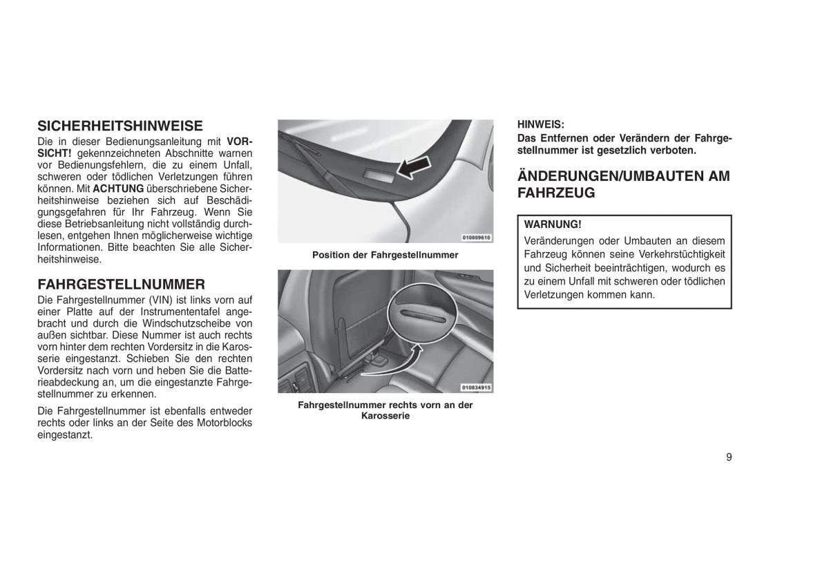 Jeep Grand Cherokee WK2 WH2 Handbuch / page 13