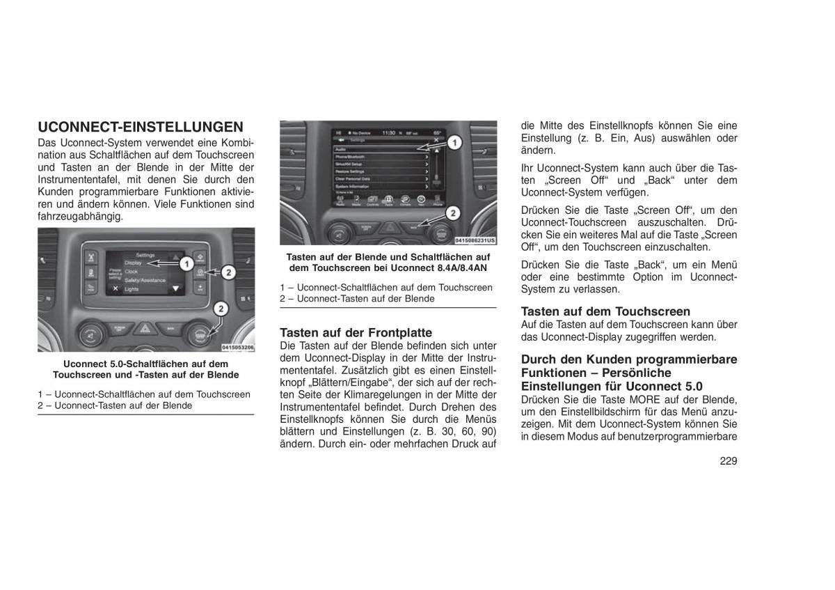 Jeep Grand Cherokee WK2 WH2 Handbuch / page 233