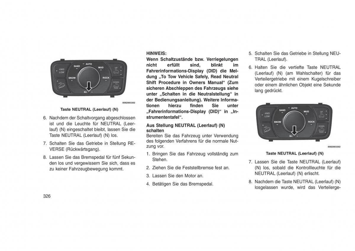 Jeep Grand Cherokee WK2 WH2 Handbuch / page 330