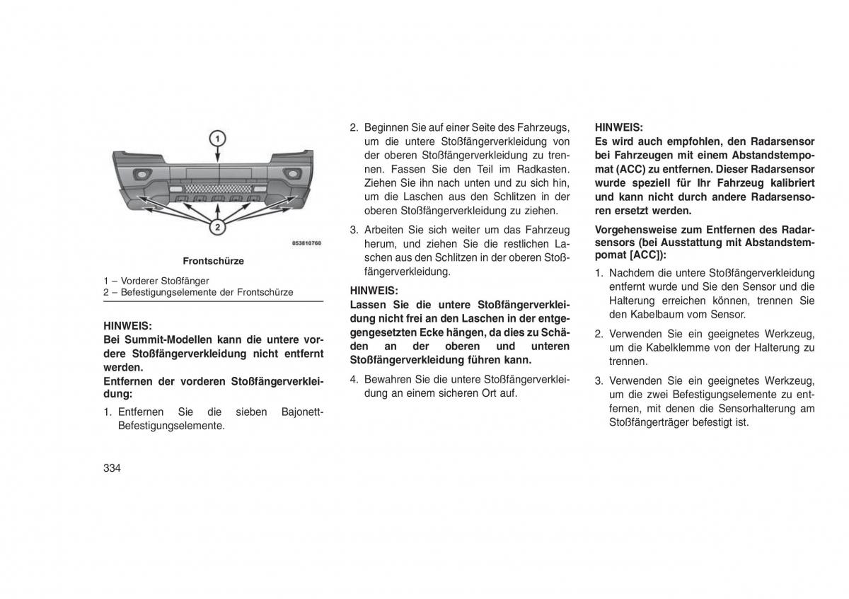 Jeep Grand Cherokee WK2 WH2 Handbuch / page 338