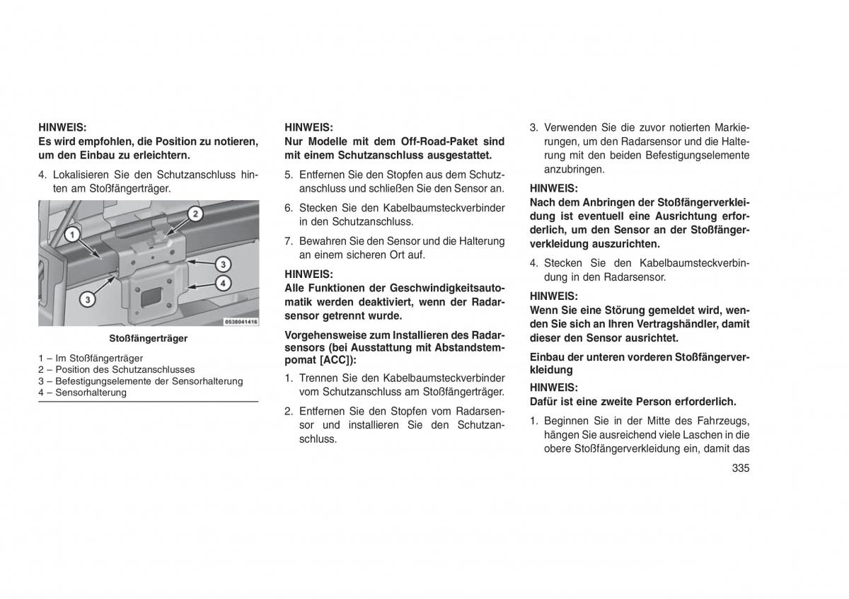 Jeep Grand Cherokee WK2 WH2 Handbuch / page 339