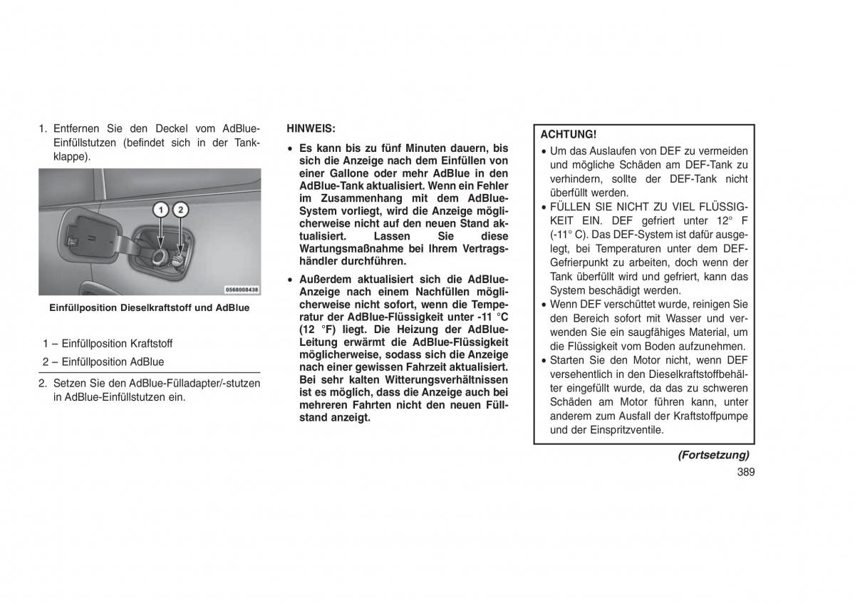 Jeep Grand Cherokee WK2 WH2 Handbuch / page 393