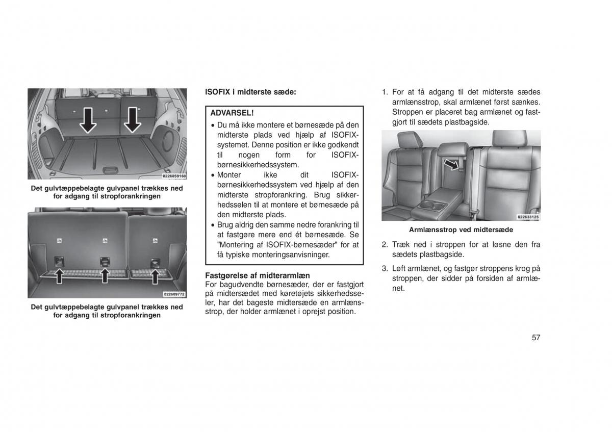 Jeep Grand Cherokee WK2 WH2 Bilens instruktionsbog / page 61