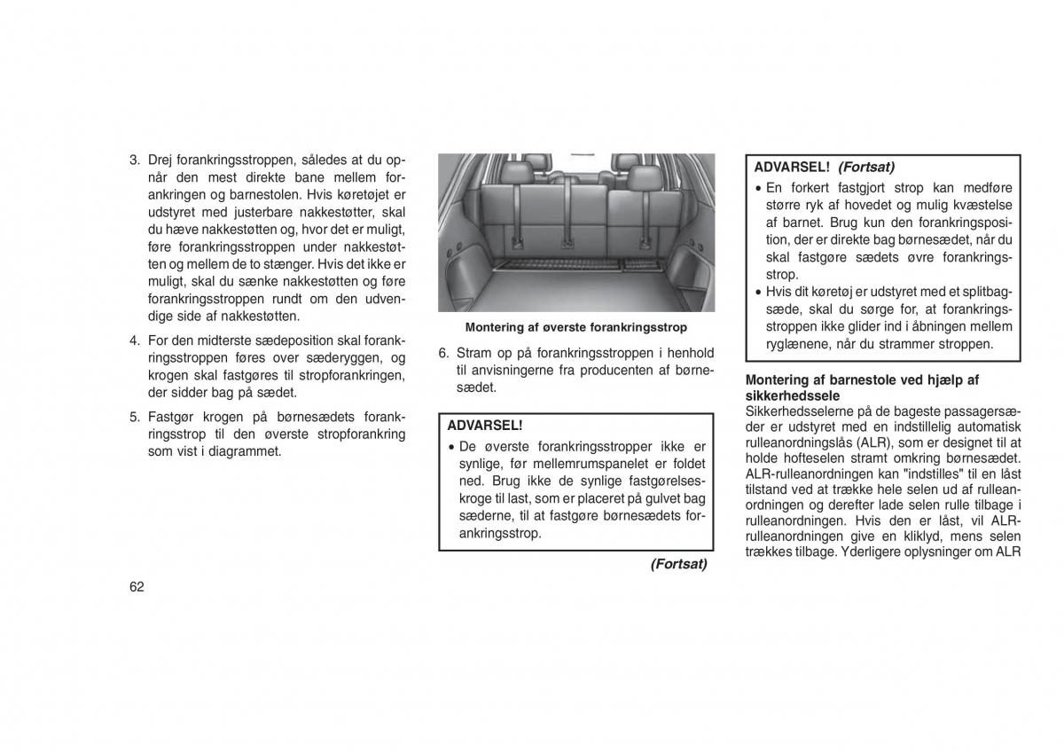 Jeep Grand Cherokee WK2 WH2 Bilens instruktionsbog / page 66