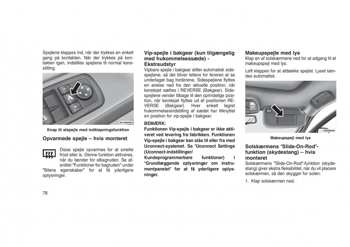 Jeep Grand Cherokee WK2 WH2 Bilens instruktionsbog / page 82