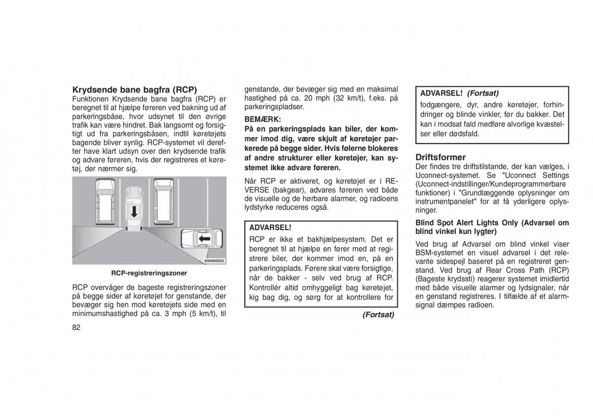 Jeep Grand Cherokee WK2 WH2 Bilens instruktionsbog / page 86