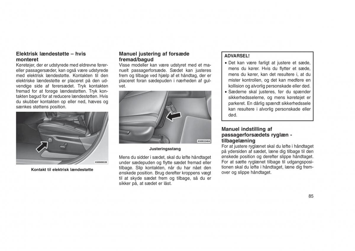 Jeep Grand Cherokee WK2 WH2 Bilens instruktionsbog / page 89