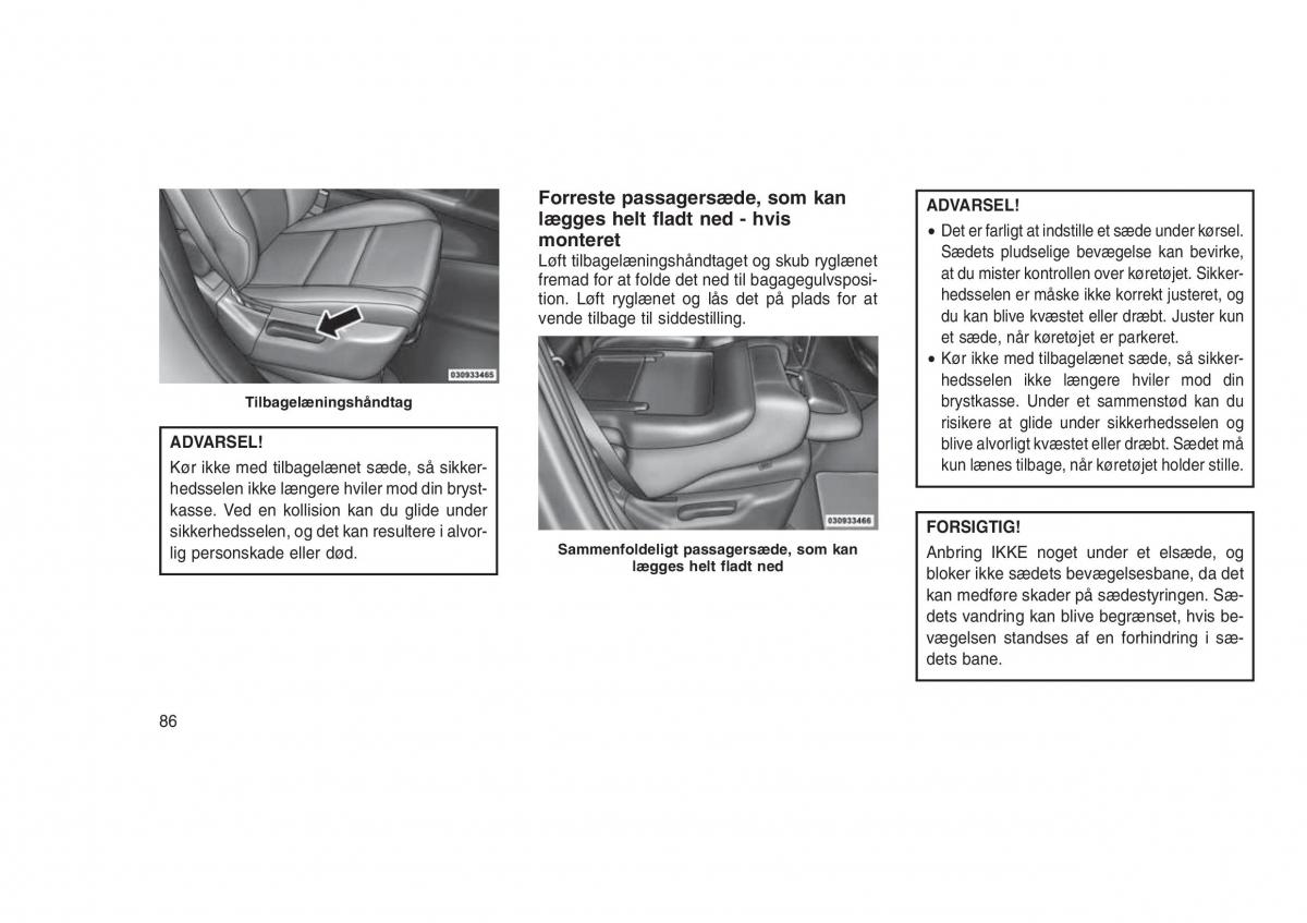 Jeep Grand Cherokee WK2 WH2 Bilens instruktionsbog / page 90