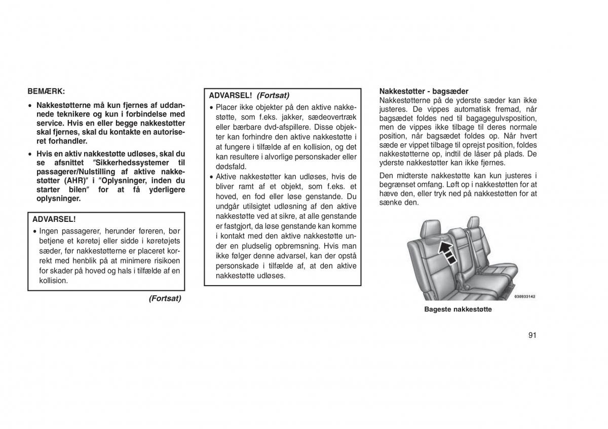 Jeep Grand Cherokee WK2 WH2 Bilens instruktionsbog / page 95