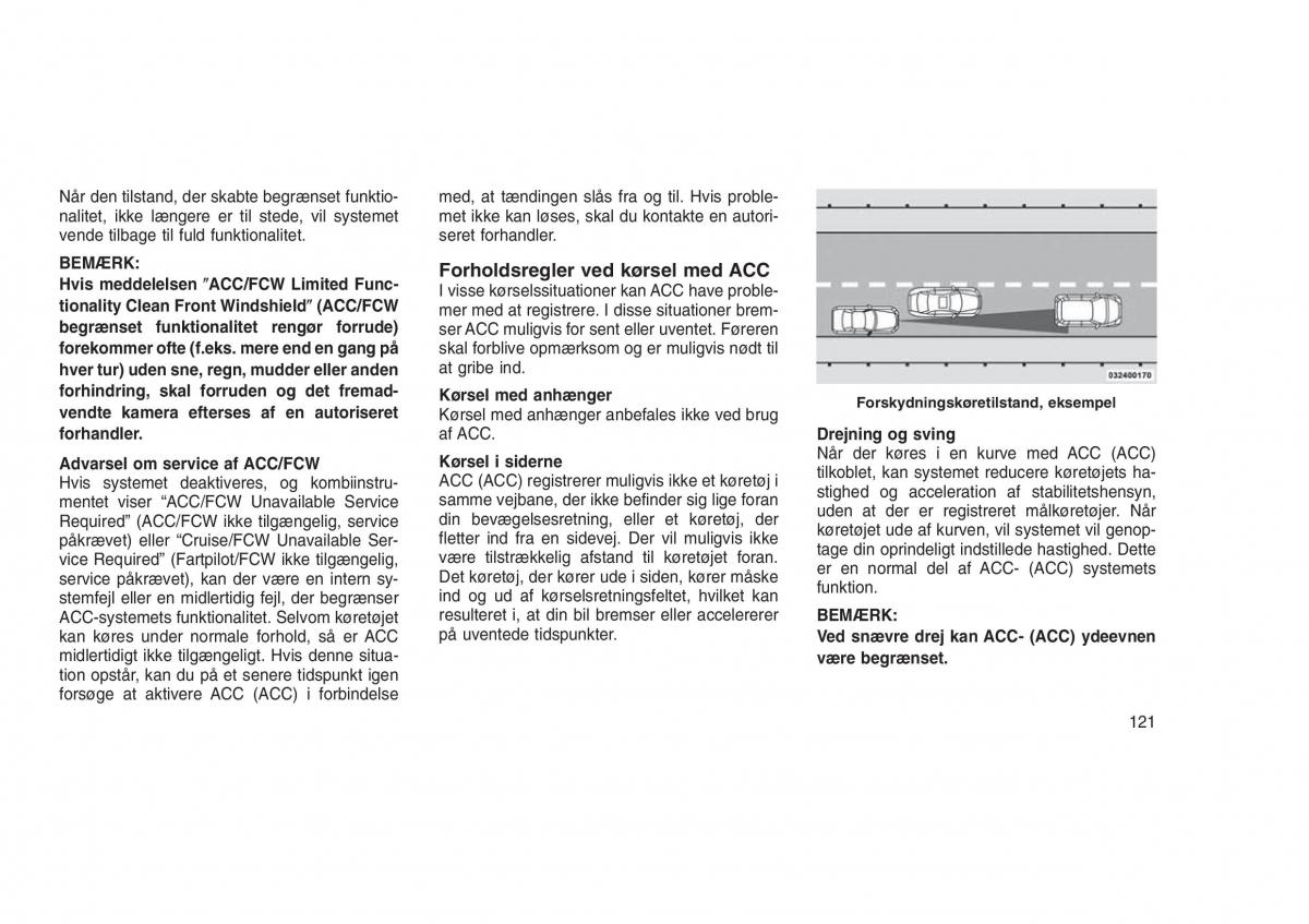 Jeep Grand Cherokee WK2 WH2 Bilens instruktionsbog / page 125