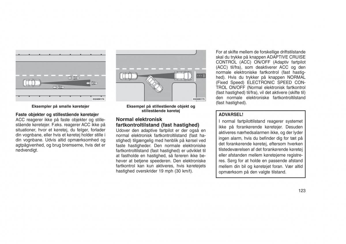 Jeep Grand Cherokee WK2 WH2 Bilens instruktionsbog / page 127