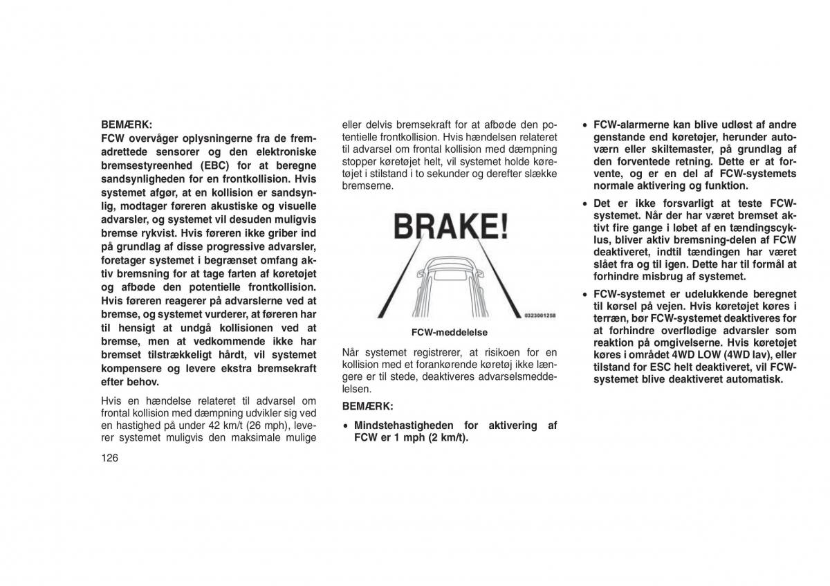 Jeep Grand Cherokee WK2 WH2 Bilens instruktionsbog / page 130