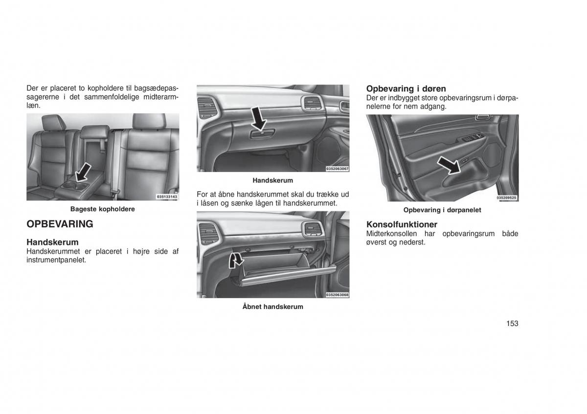 Jeep Grand Cherokee WK2 WH2 Bilens instruktionsbog / page 157