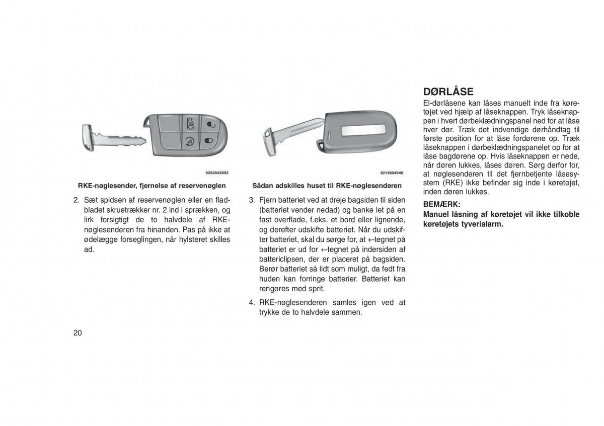 Jeep Grand Cherokee WK2 WH2 Bilens instruktionsbog / page 24