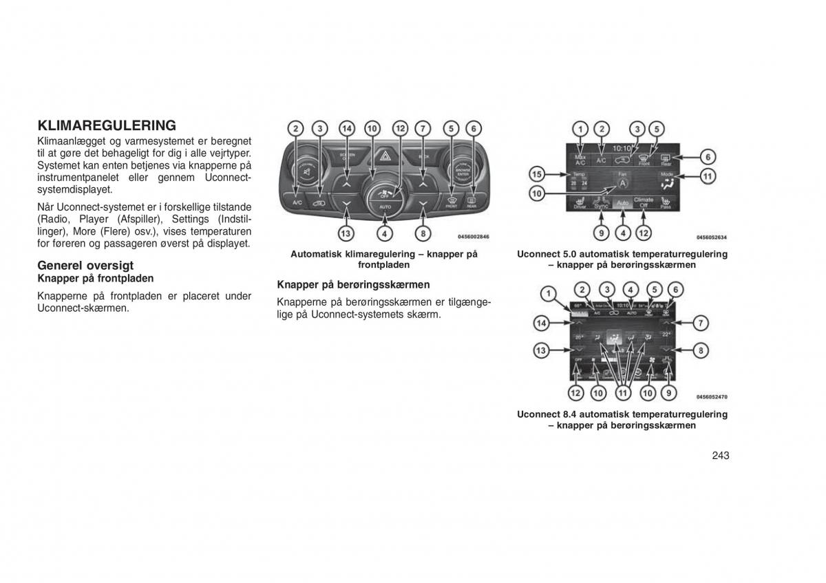 Jeep Grand Cherokee WK2 WH2 Bilens instruktionsbog / page 247