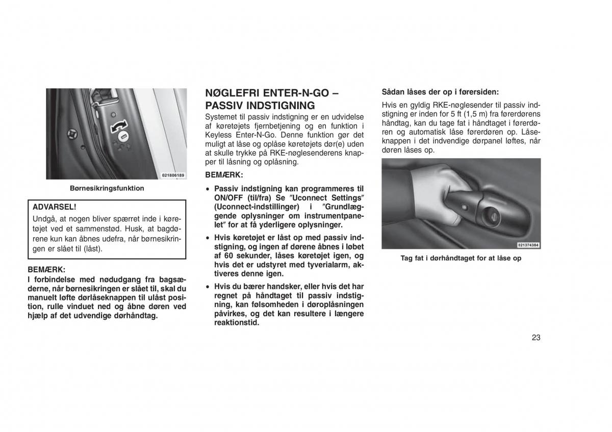 Jeep Grand Cherokee WK2 WH2 Bilens instruktionsbog / page 27