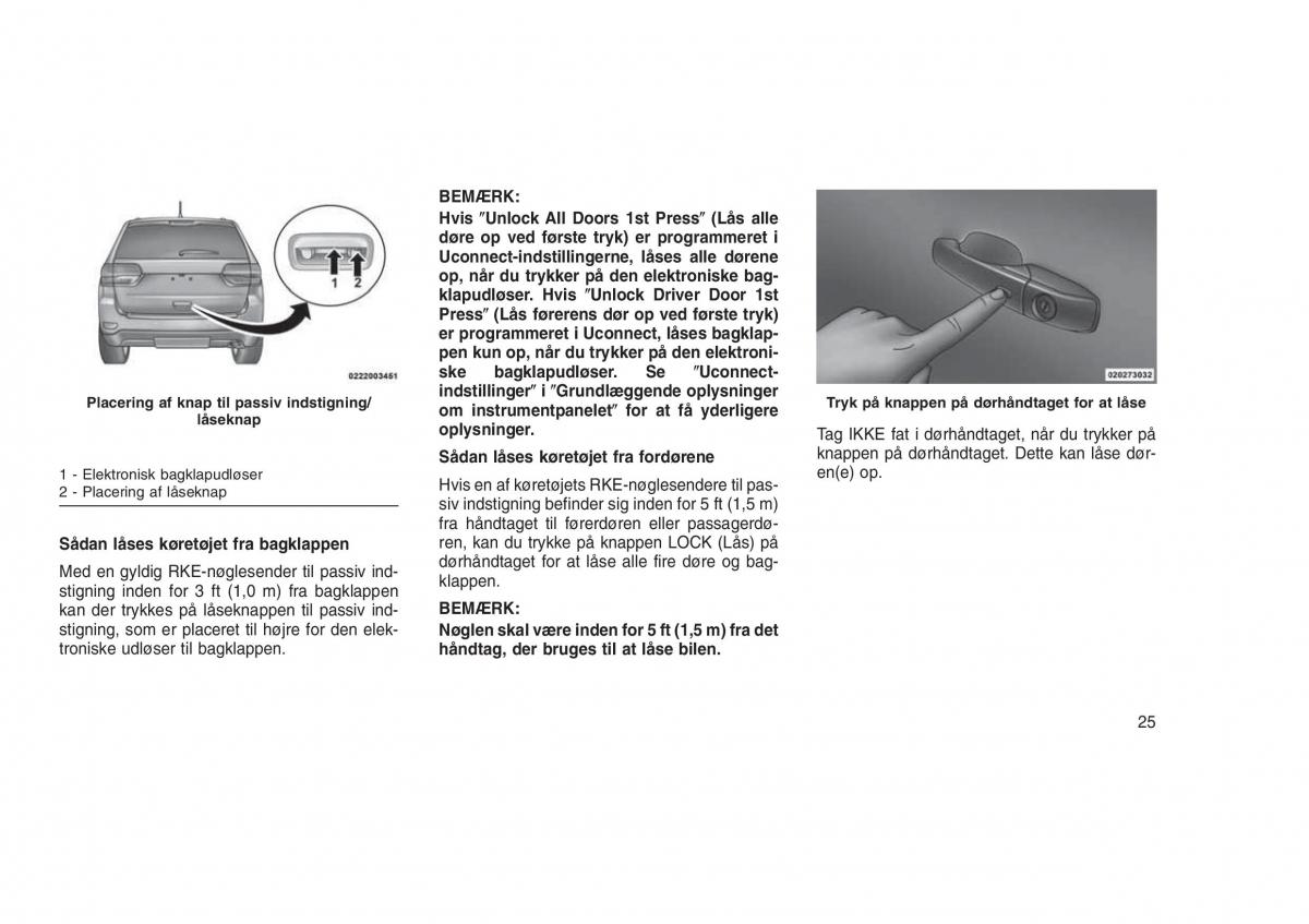 Jeep Grand Cherokee WK2 WH2 Bilens instruktionsbog / page 29