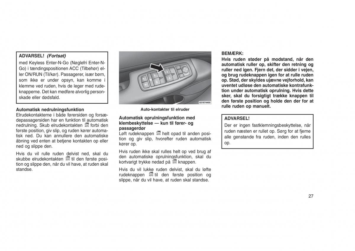 Jeep Grand Cherokee WK2 WH2 Bilens instruktionsbog / page 31