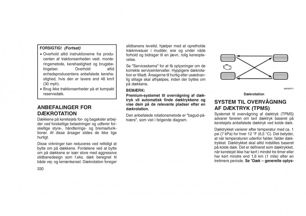 Jeep Grand Cherokee WK2 WH2 Bilens instruktionsbog / page 334