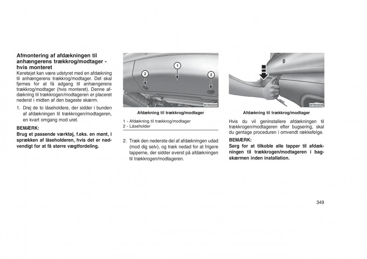 Jeep Grand Cherokee WK2 WH2 Bilens instruktionsbog / page 353