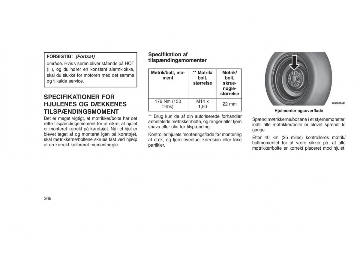 Jeep Grand Cherokee WK2 WH2 Bilens instruktionsbog / page 370