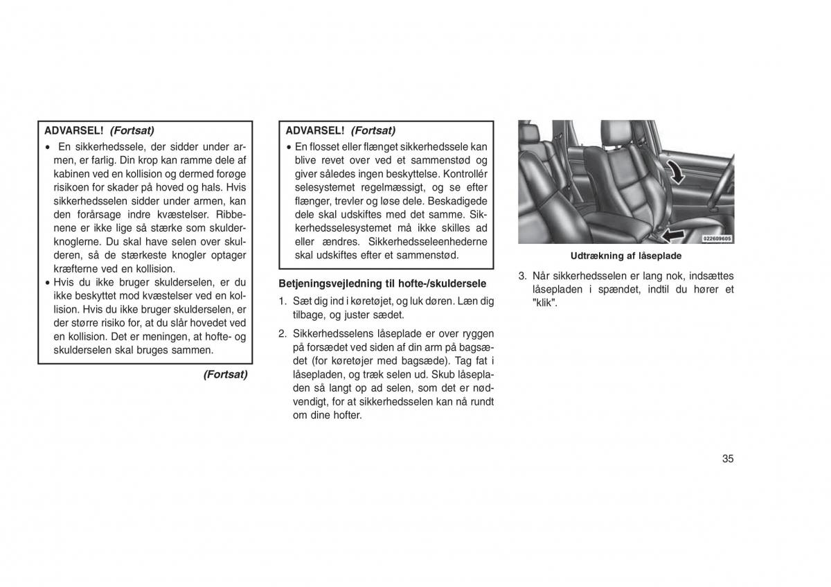 Jeep Grand Cherokee WK2 WH2 Bilens instruktionsbog / page 39