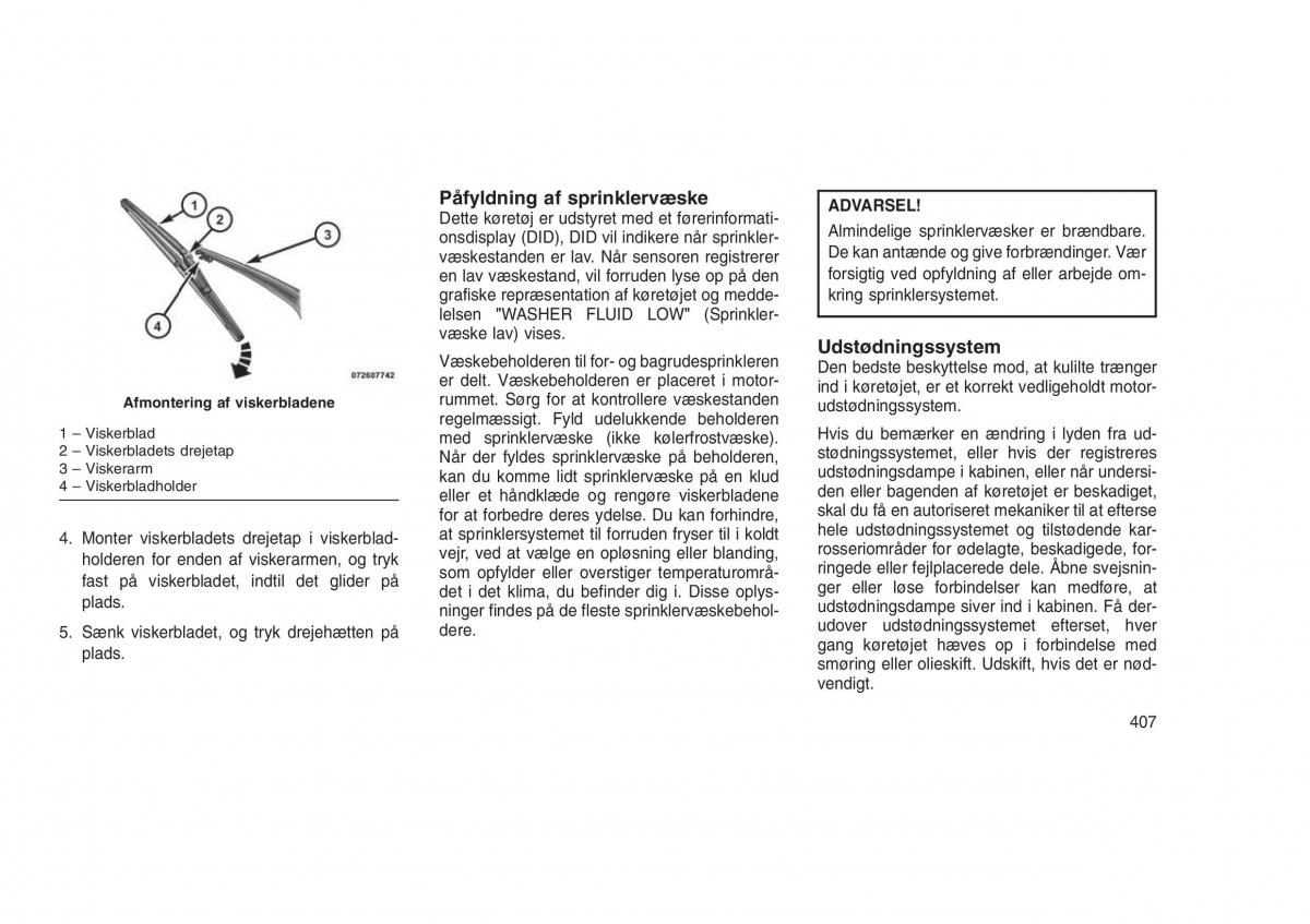 Jeep Grand Cherokee WK2 WH2 Bilens instruktionsbog / page 411