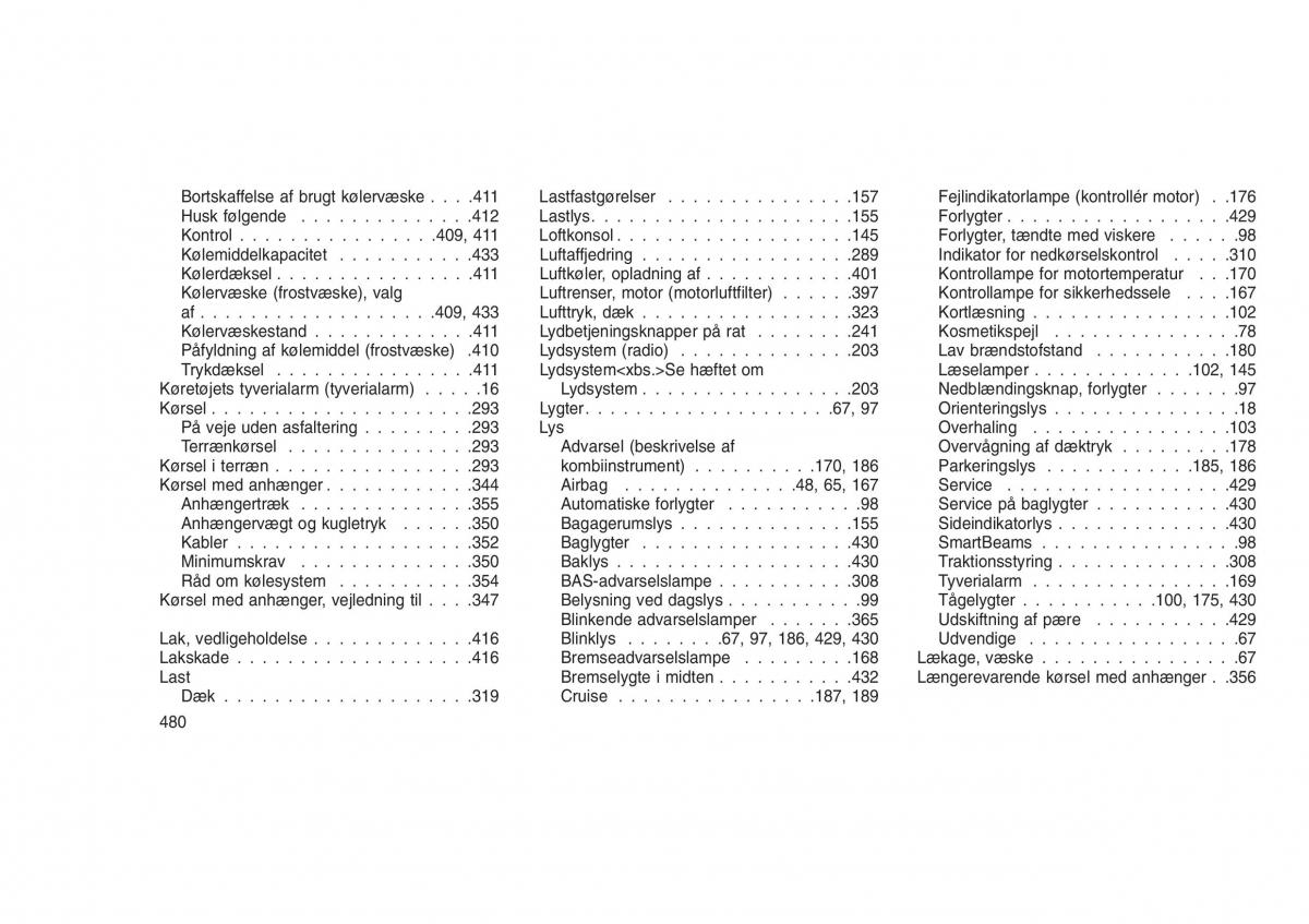 Jeep Grand Cherokee WK2 WH2 Bilens instruktionsbog / page 484