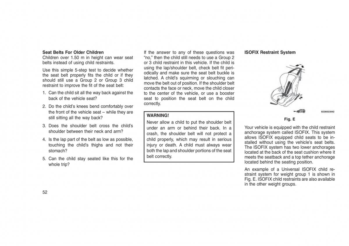 Jeep Grand Cherokee WK2 WH2 owners manual / page 56