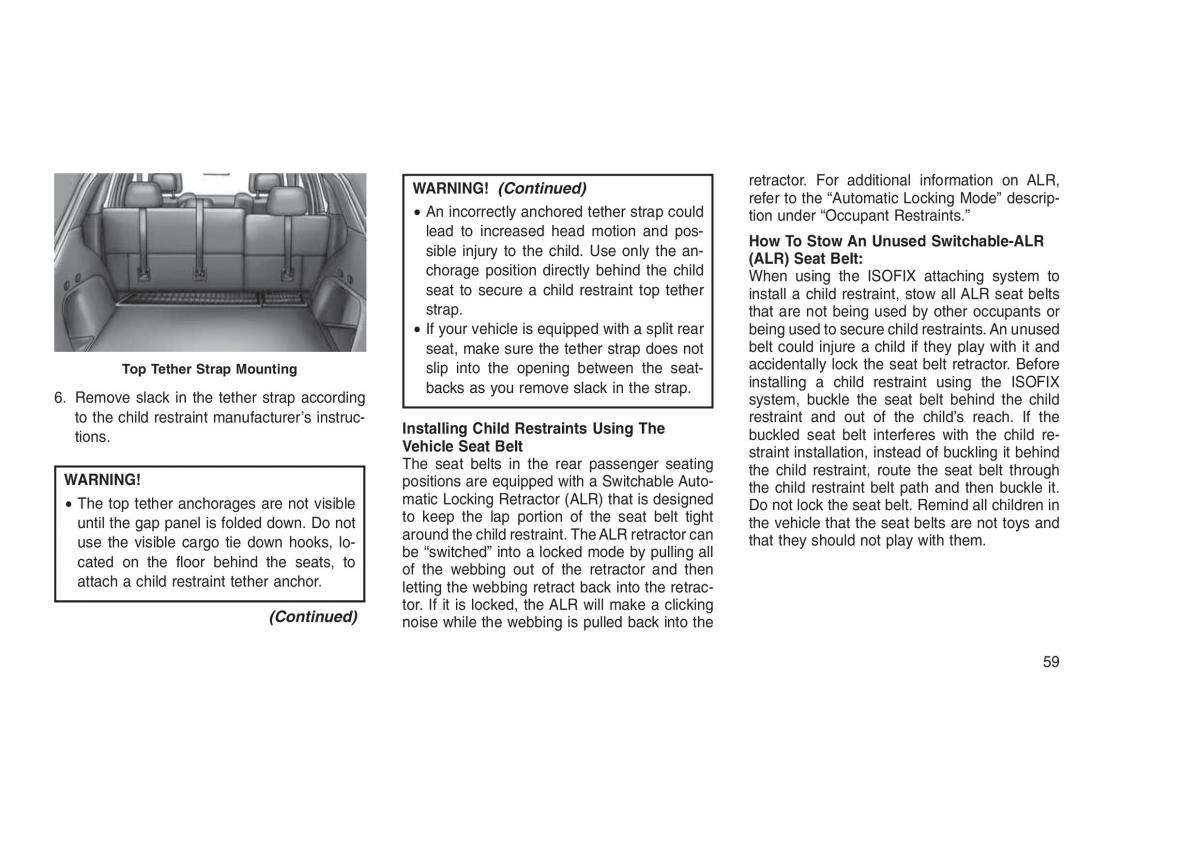 Jeep Grand Cherokee WK2 WH2 owners manual / page 63