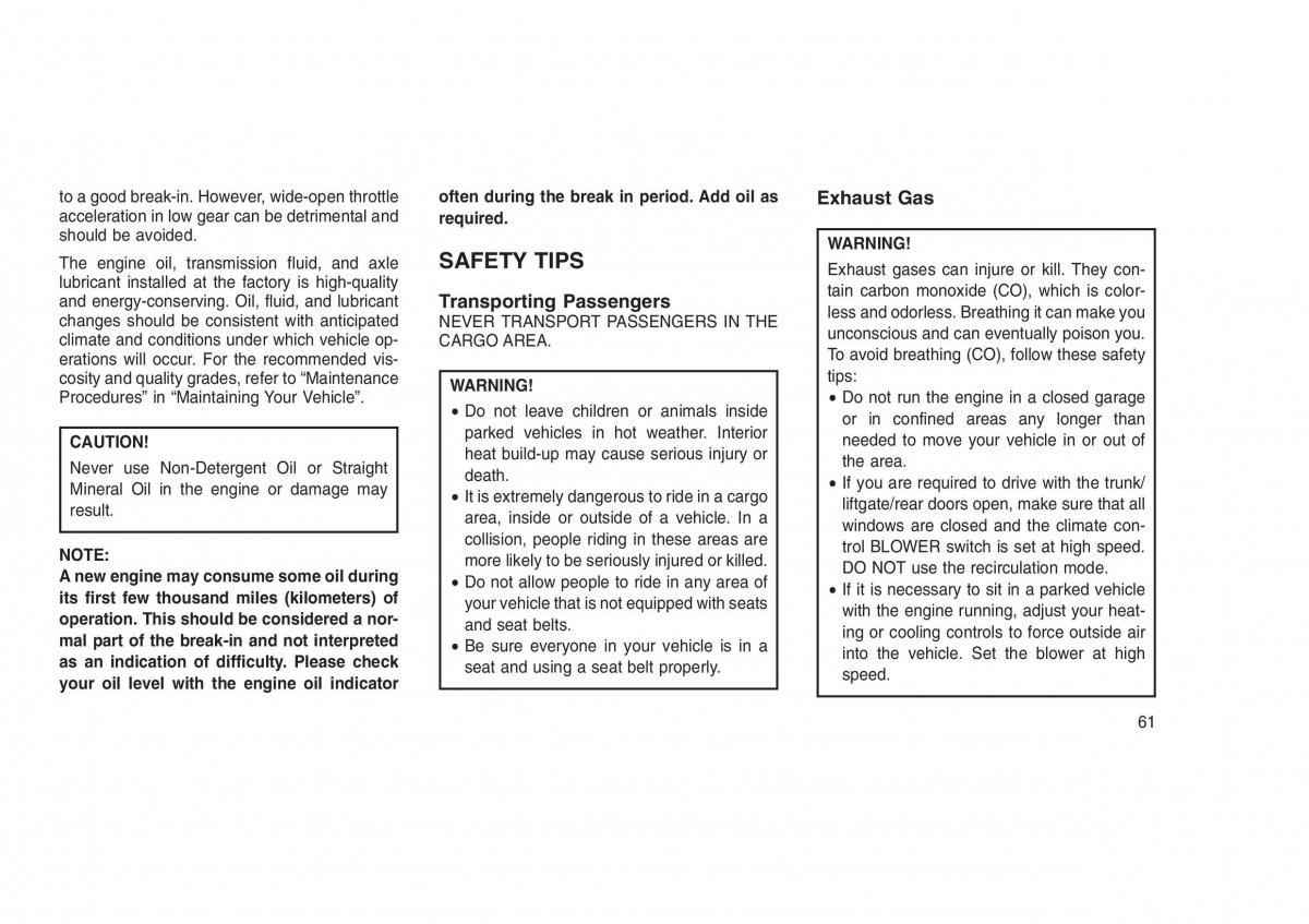 Jeep Grand Cherokee WK2 WH2 owners manual / page 65