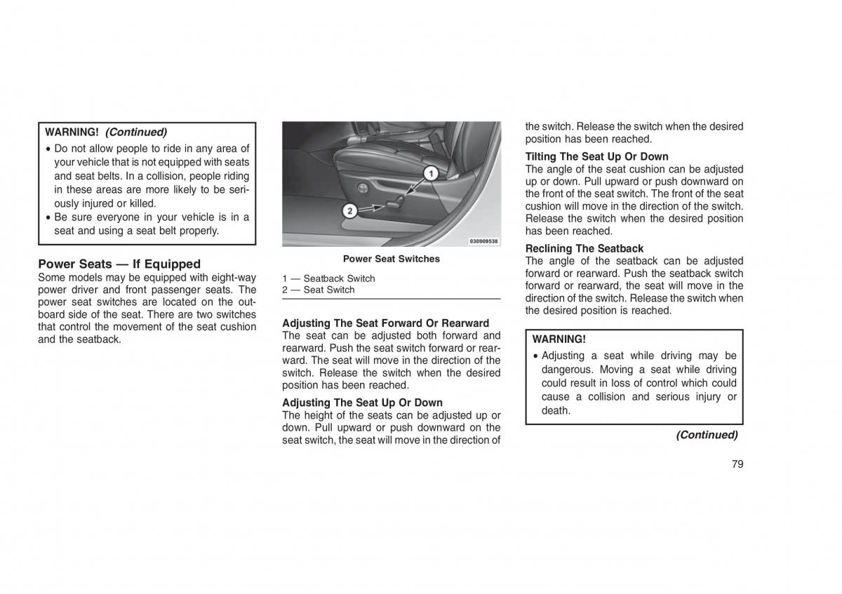 Jeep Grand Cherokee WK2 WH2 owners manual / page 83