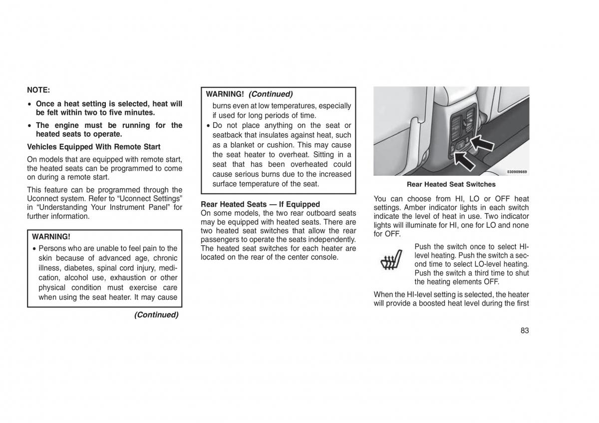 Jeep Grand Cherokee WK2 WH2 owners manual / page 87