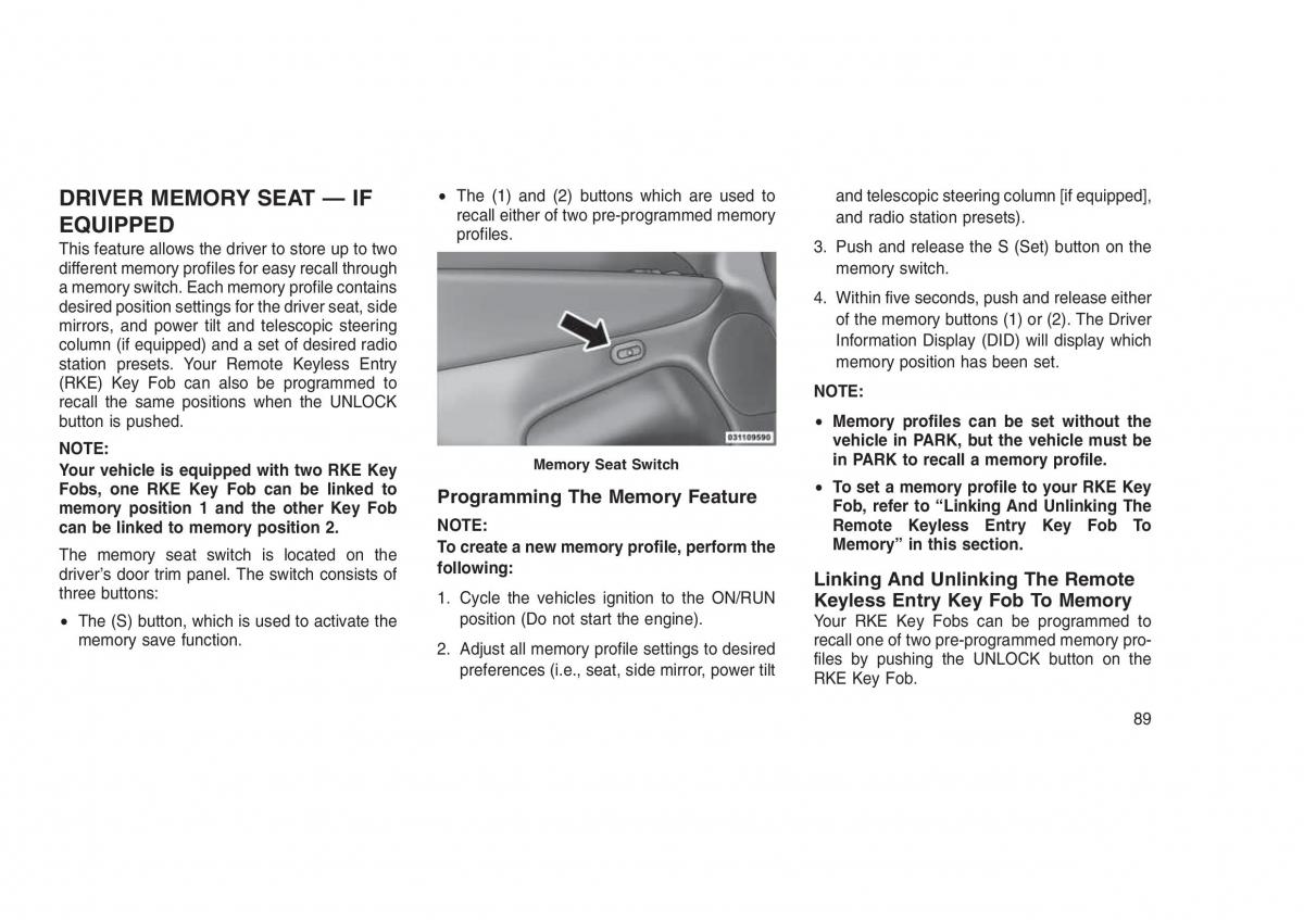 Jeep Grand Cherokee WK2 WH2 owners manual / page 93