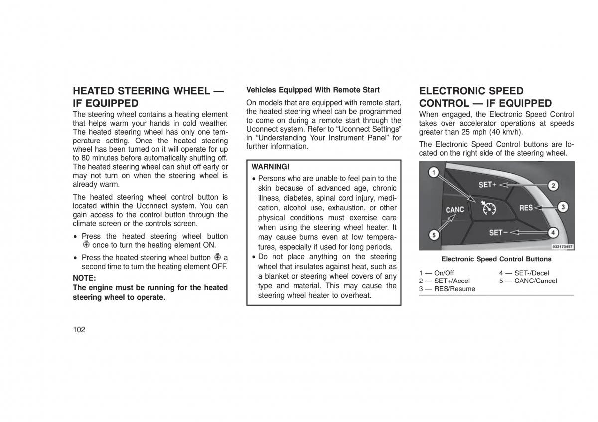 Jeep Grand Cherokee WK2 WH2 owners manual / page 106