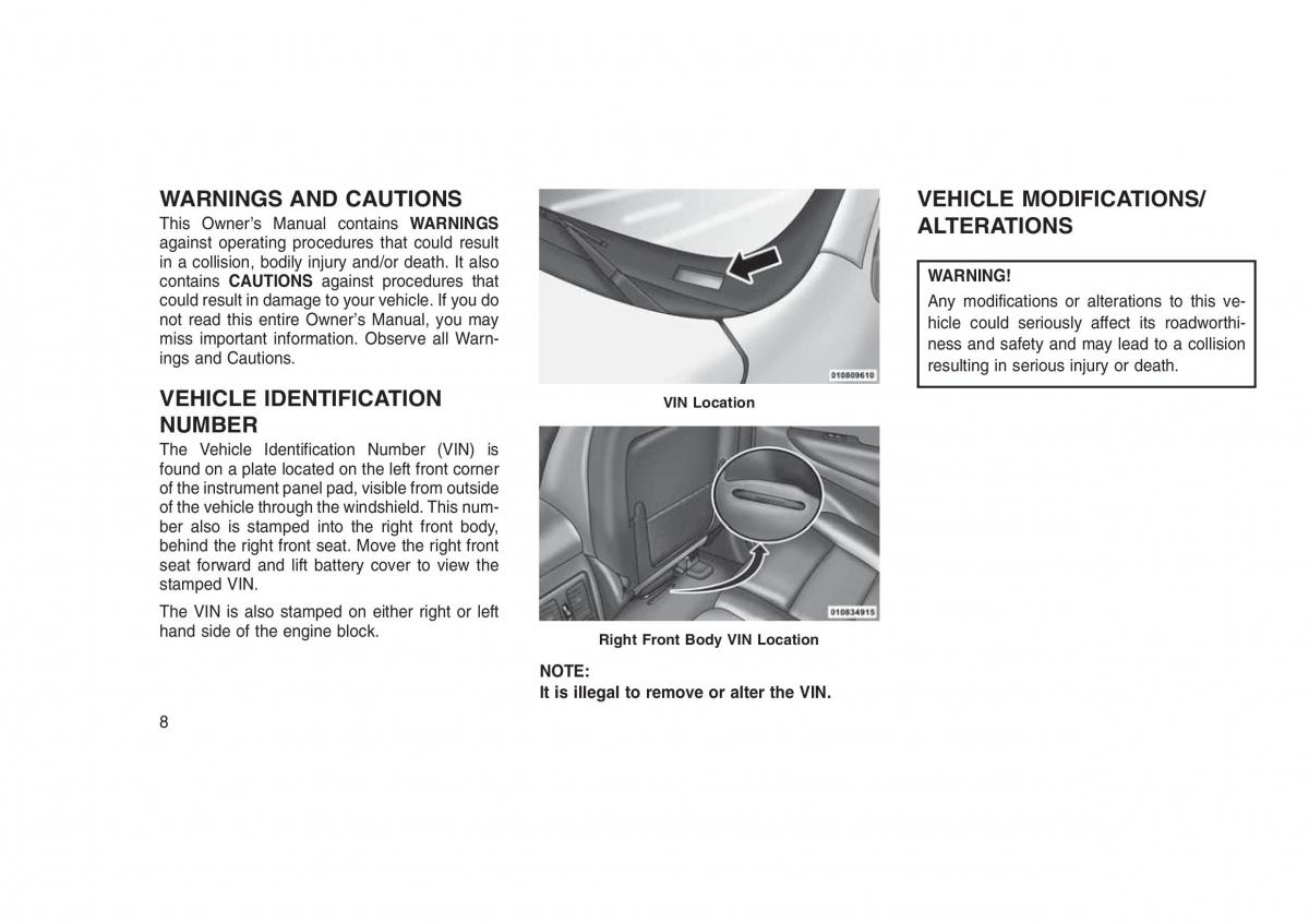 Jeep Grand Cherokee WK2 WH2 owners manual / page 12